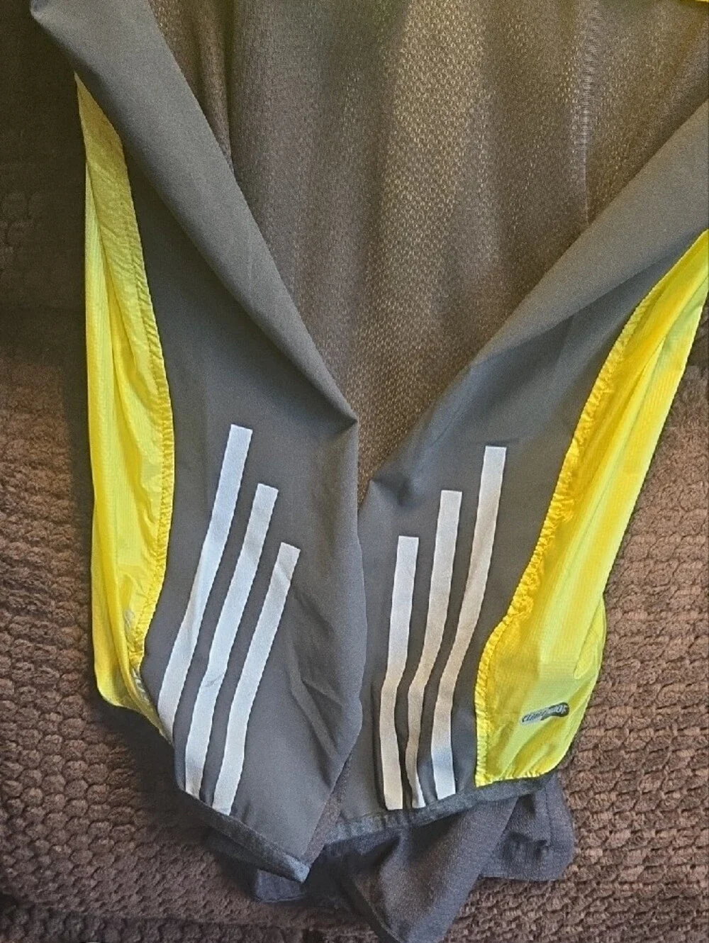 adidas Yellow and Black Running Vest